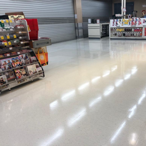 Stripped and Sealed Vinyl Floor